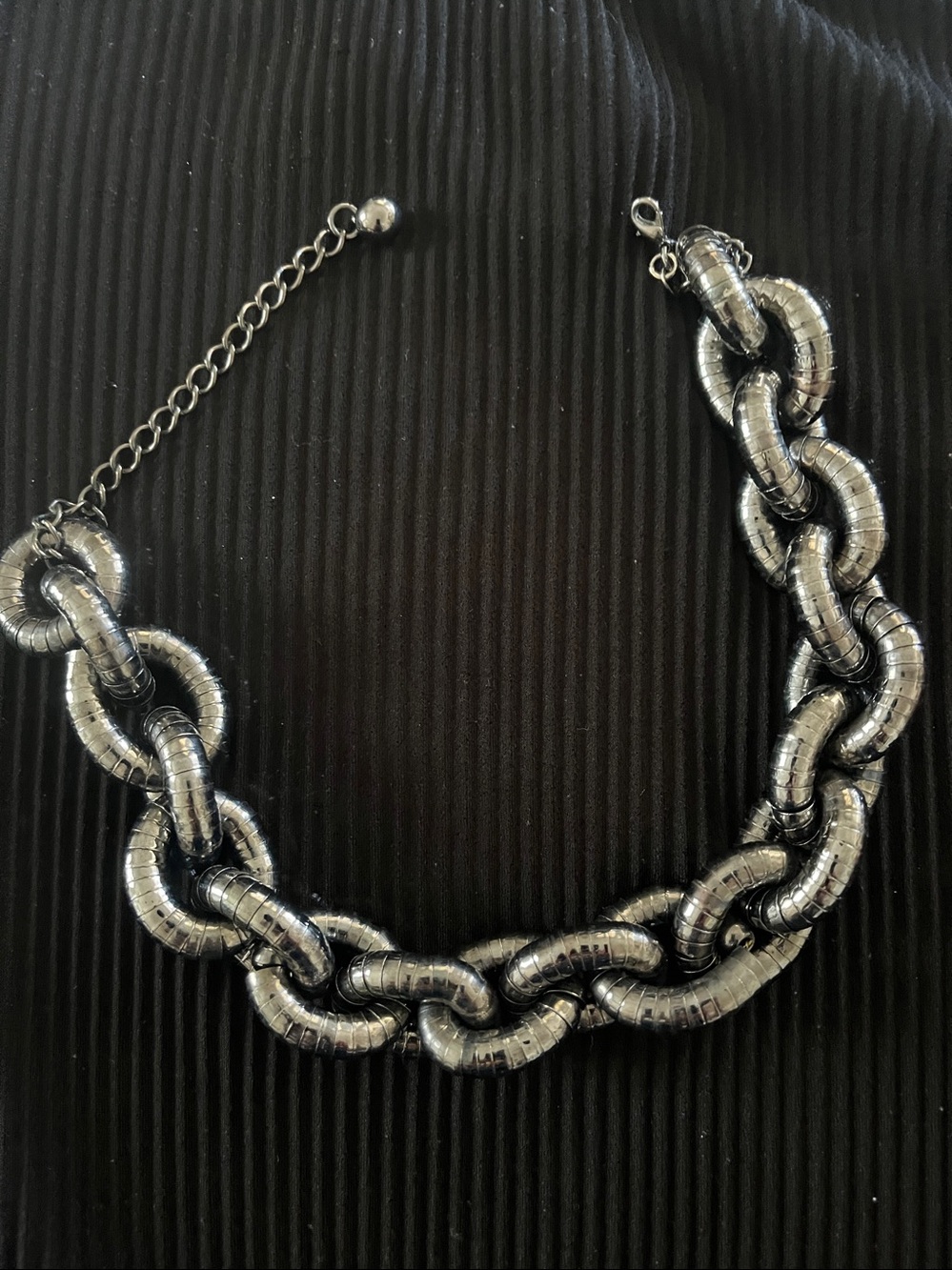 Vintage Cara NY Pewter Color Choker Necklace Like New High Quality